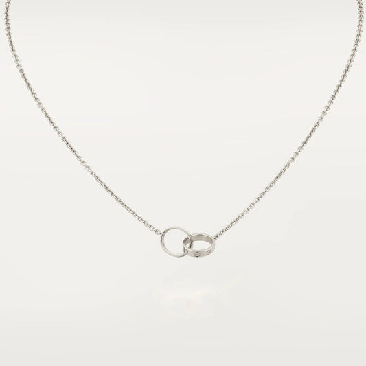 [Zalyn Jewelry ]LOVE NECKLACE PINK GOLD AND SILVER