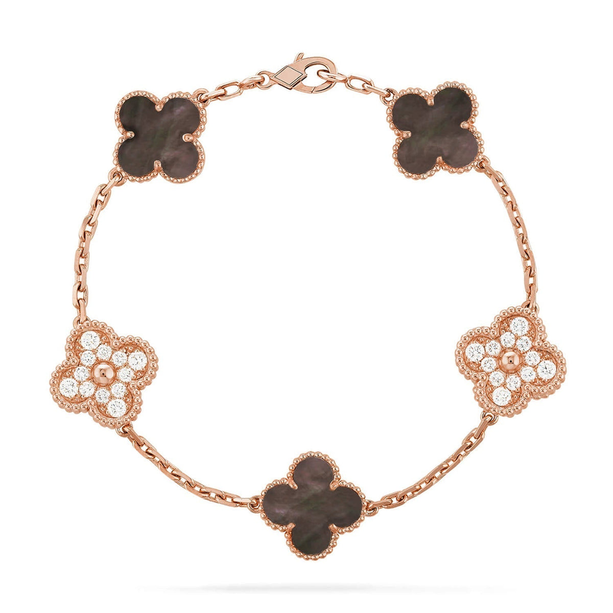 [Zalyn Jewelry ] CLOVER 5 MOTIF GRAY MOP BRACELET COLLECTION