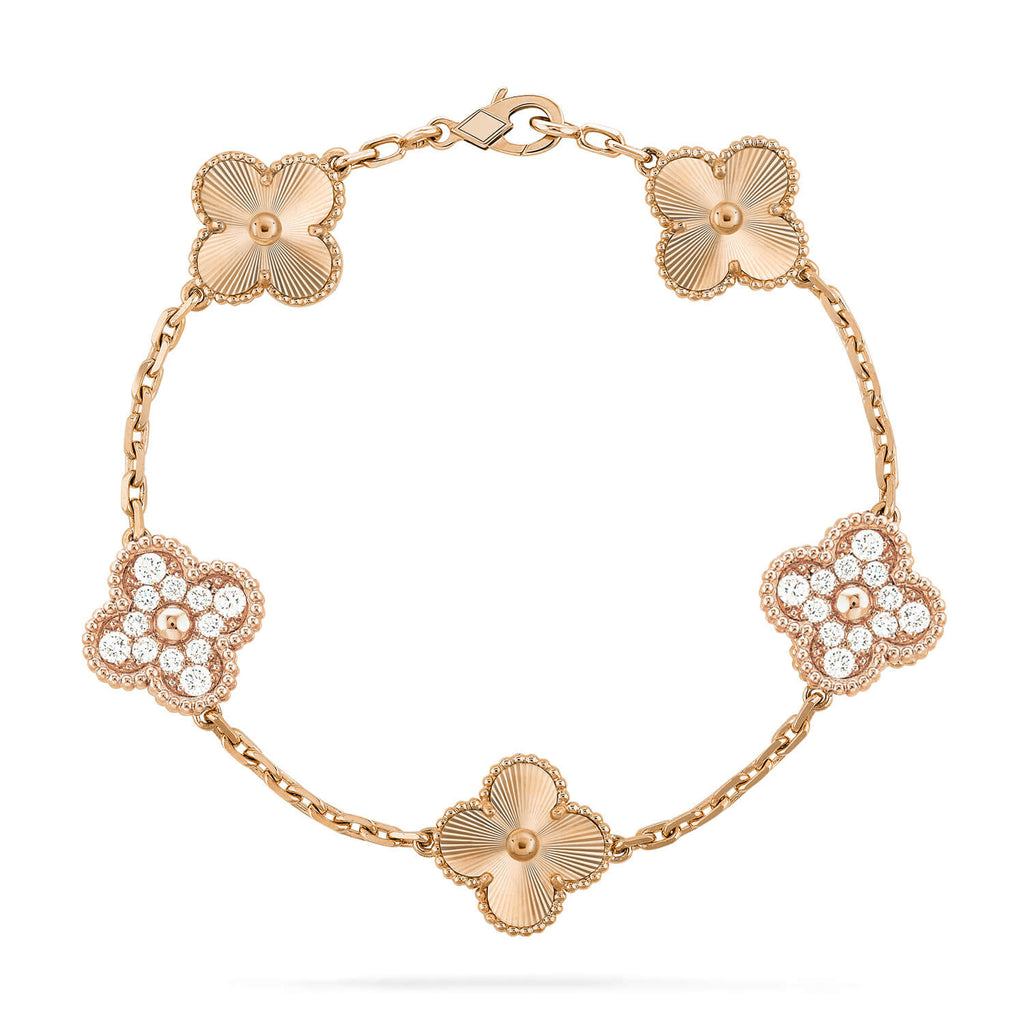 [Zalyn Jewelry ] CLOVER 5 MOTIF LASER BRACELET COLLECTION