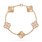 [Zalyn Jewelry ] CLOVER 5 MOTIF LASER BRACELET COLLECTION
