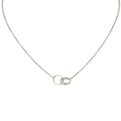 [Zalyn]LOVE DOUBLE-RING INTERLOCKED NECKLACE