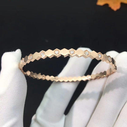 [Zalyn]BEE LOVE ROSE GOLD DIAMOND BRACELET