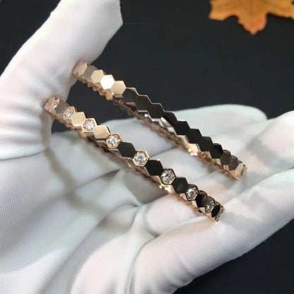 [Zalyn]BEE LOVE ROSE GOLD DIAMOND BRACELET