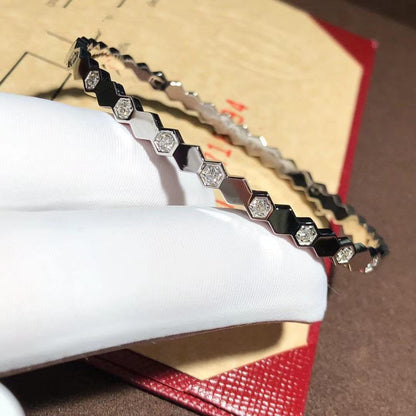 [Zalyn]BEE LOVE SILVER DIAMOND BRACELET