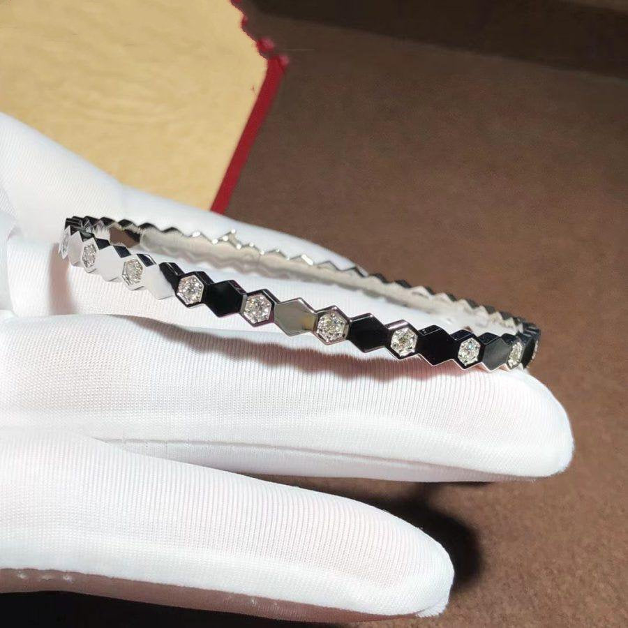 [Zalyn]BEE LOVE SILVER DIAMOND BRACELET