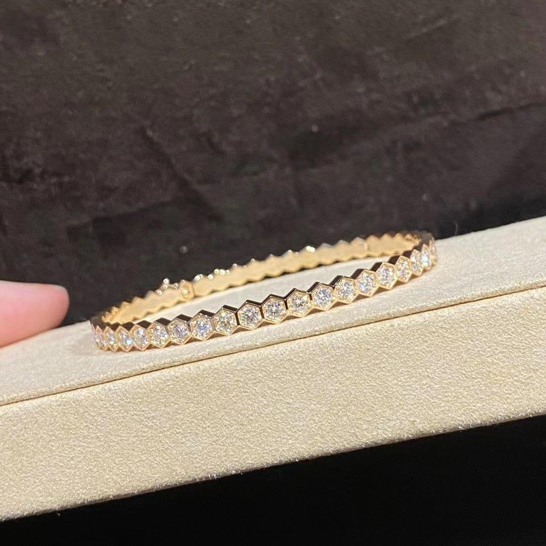 [Zalyn]BEE LOVE GOLD BRACELET FULL DIAMOND