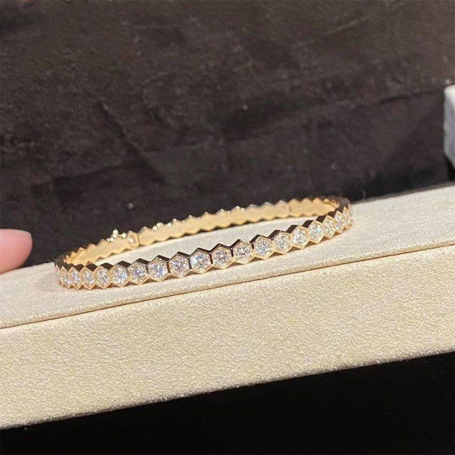 [Zalyn]BEE LOVE GOLD BRACELET FULL DIAMOND