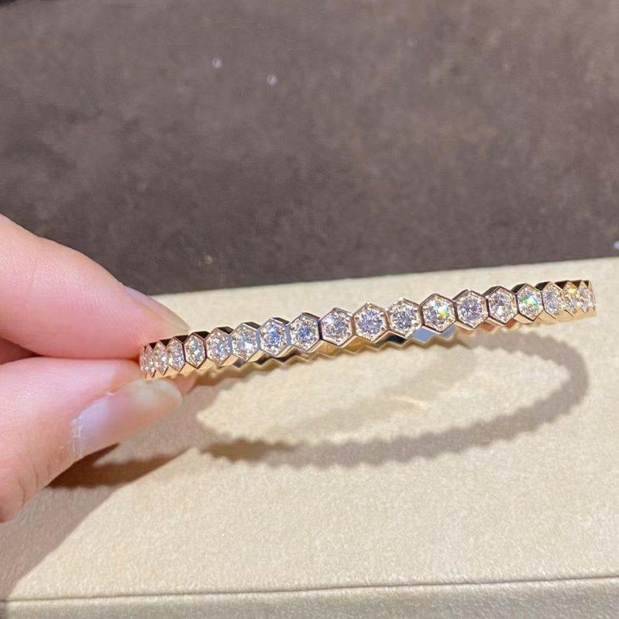 [Zalyn]BEE LOVE GOLD BRACELET FULL DIAMOND