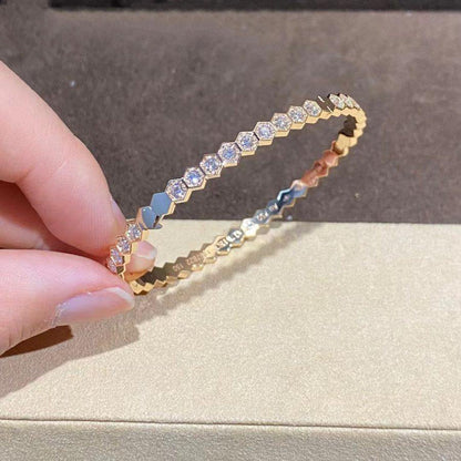 [Zalyn]BEE LOVE GOLD BRACELET FULL DIAMOND