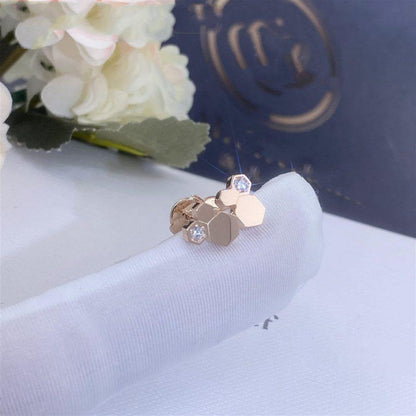 [Zalyn]BEE LOVE ROSE GOLD DIAMOND EARRINGS