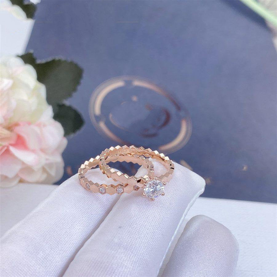 [Zalyn]BEE LOVE RING ROSE GOLD 1 DIAMOND