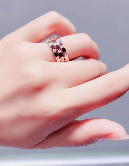 [Zalyn]BEE LOVE RING ROSE GOLD DIAMOND