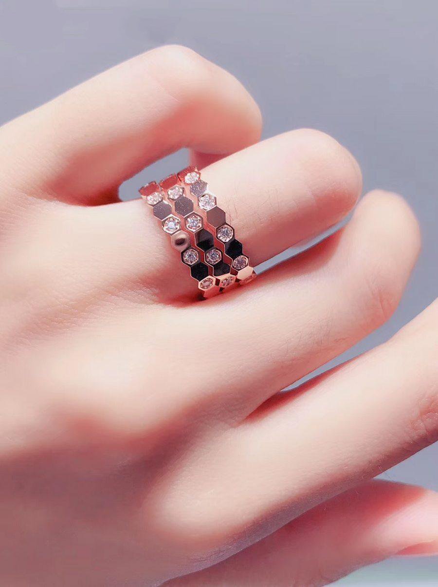 [Zalyn]BEE LOVE RING ROSE GOLD DIAMOND