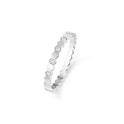 [Zalyn]BEE LOVE RING SILVER DIAMOND