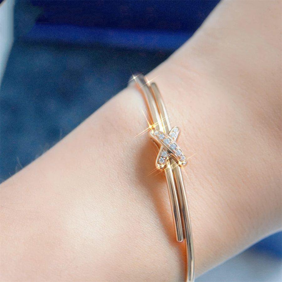 [Zalyn]JEUX DE BRACELET ROSE GOLD DIAMONDS