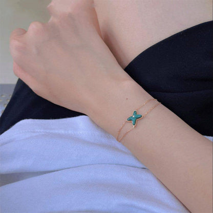 [Zalyn]JEUX BRACELET MALACHITE ROSE GOLD 1 DIAMOND