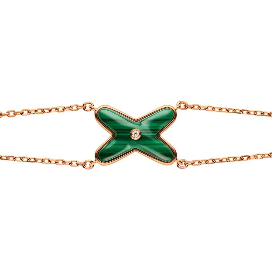 [Zalyn]JEUX BRACELET MALACHITE ROSE GOLD 1 DIAMOND