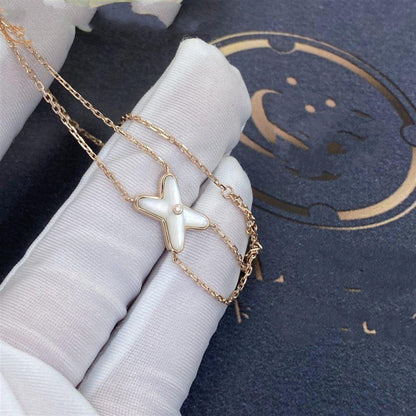 [Zalyn]JEUX BRACELET WHITE MOP ROSE GOLD 1 DIAMOND