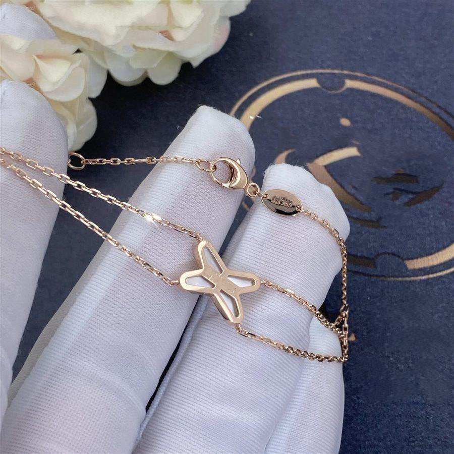 [Zalyn]JEUX BRACELET WHITE MOP ROSE GOLD 1 DIAMOND