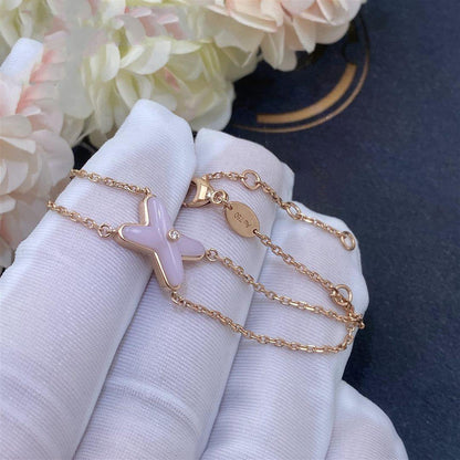 [Zalyn]JEUX BRACELET PINK MOP ROSE GOLD 1 DIAMOND