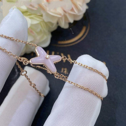 [Zalyn]JEUX BRACELET PINK MOP ROSE GOLD 1 DIAMOND
