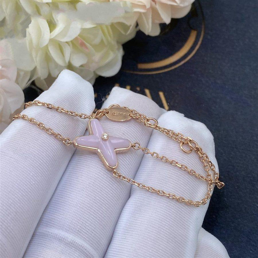 [Zalyn]JEUX BRACELET PINK MOP ROSE GOLD 1 DIAMOND