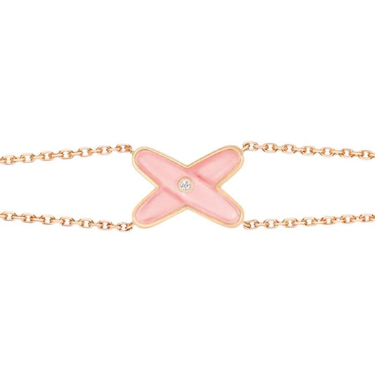 [Zalyn]JEUX BRACELET PINK MOP ROSE GOLD 1 DIAMOND