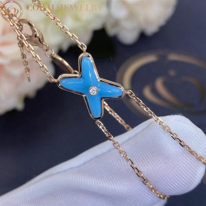 [Zalyn]JEUX BRACELET TURQUOISE ROSE GOLD 1 DIAMOND