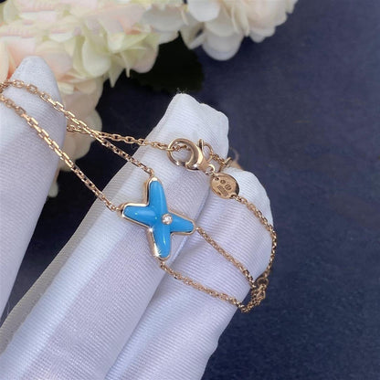 [Zalyn]JEUX BRACELET TURQUOISE ROSE GOLD 1 DIAMOND