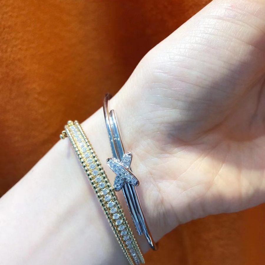 [Zalyn]JEUX DE BRACELET SILVER DIAMONDS