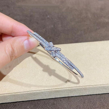 [Zalyn]JEUX DE BRACELET DIAMONDS SILVER
