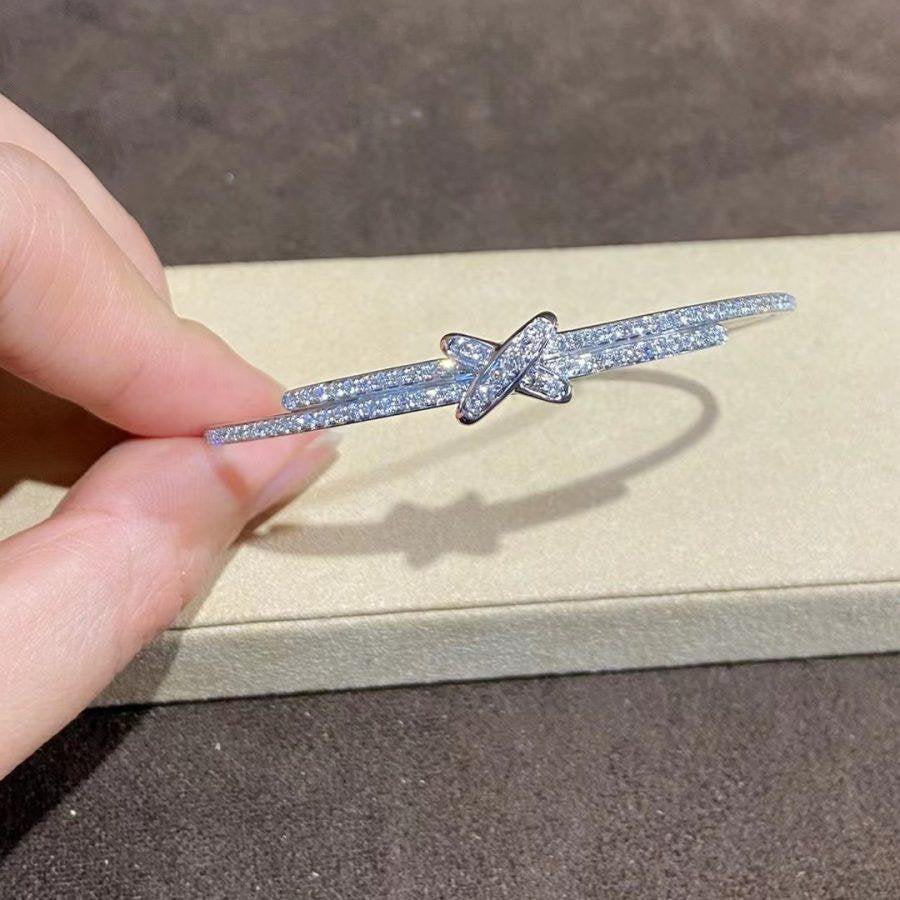 [Zalyn]JEUX DE BRACELET DIAMONDS SILVER