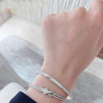 [Zalyn]JEUX DE BRACELET DIAMONDS SILVER