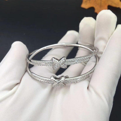 [Zalyn]JEUX DE BRACELET DIAMONDS SILVER