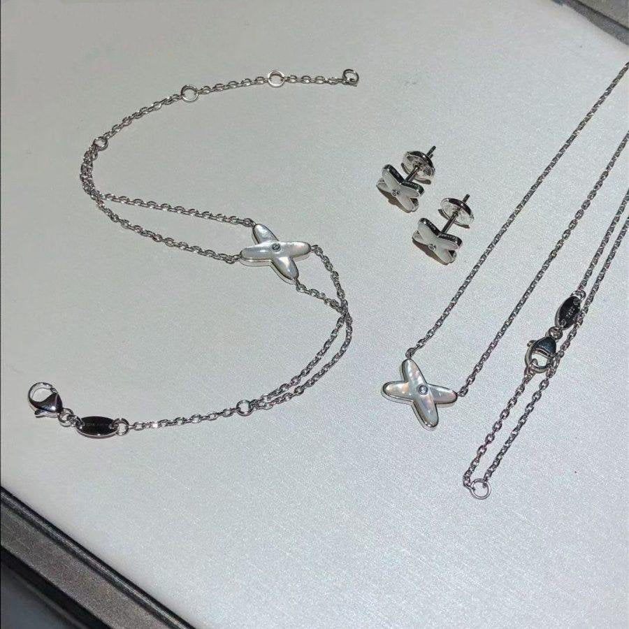 [Zalyn]JEUX BRACELET WHITE MOP SILVER 1 DIAMOND