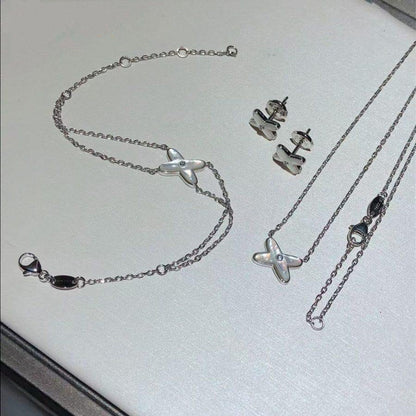 [Zalyn]JEUX BRACELET WHITE MOP SILVER 1 DIAMOND