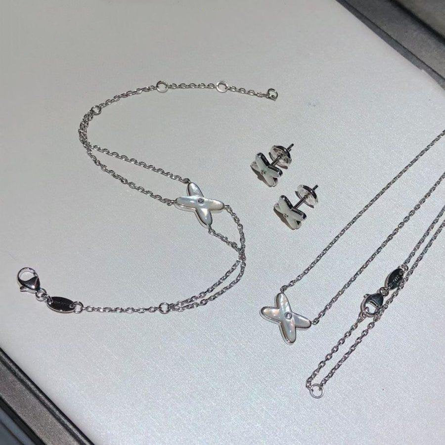 [Zalyn]JEUX BRACELET WHITE MOP SILVER 1 DIAMOND