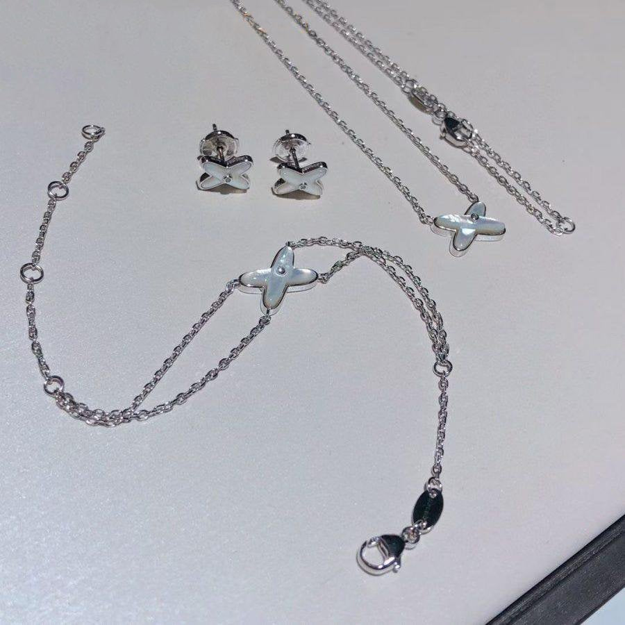 [Zalyn]JEUX BRACELET WHITE MOP SILVER 1 DIAMOND
