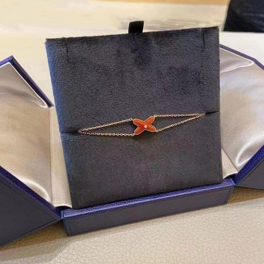 [Zalyn]JEUX BRACELET CARNELIAN ROSE GOLD 1 DIAMOND