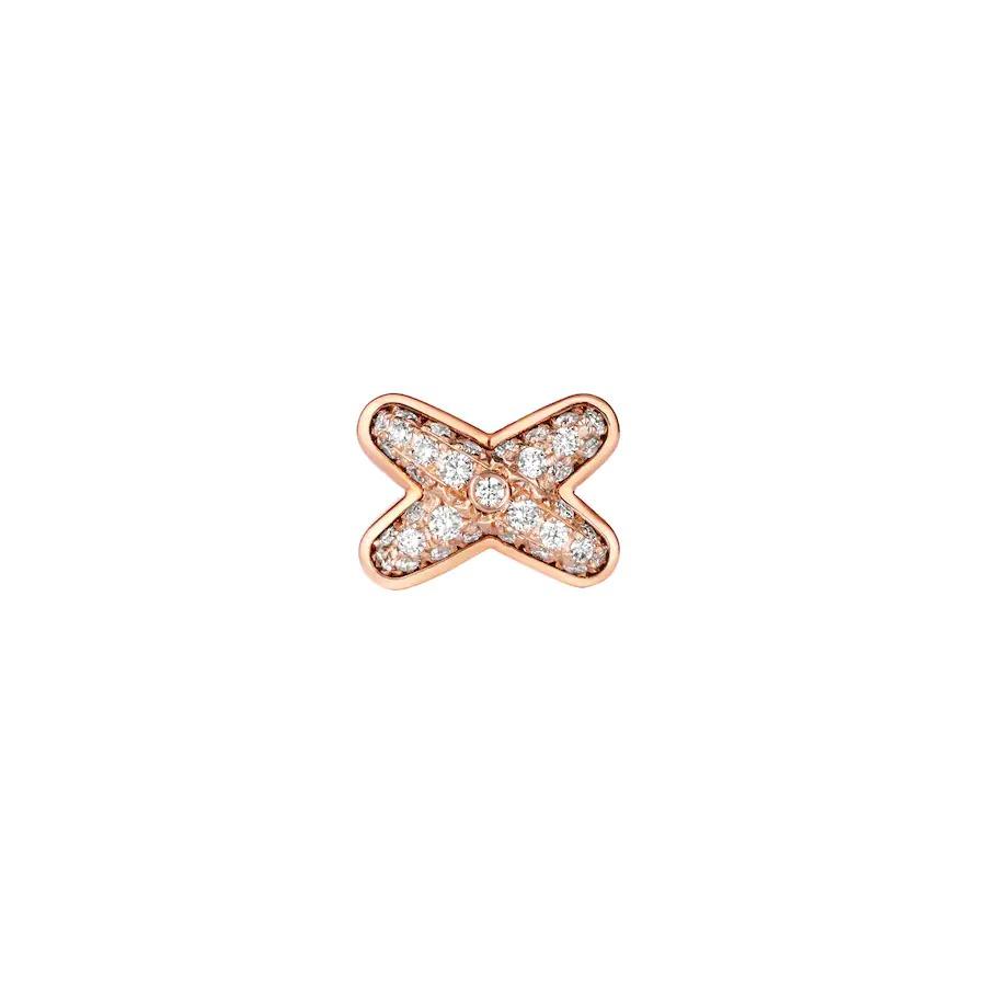 [Zalyn]JEUX DE ROSE GOLD DIAMOND EARRINGS
