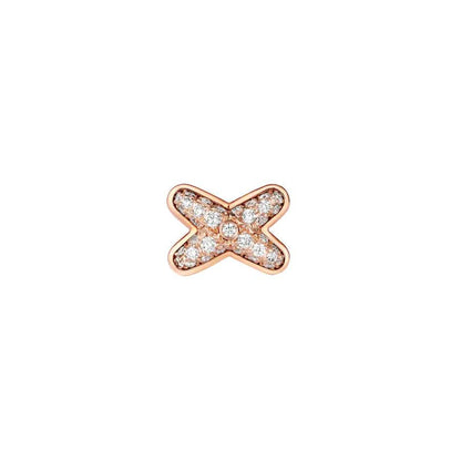 [Zalyn]JEUX DE ROSE GOLD DIAMOND EARRINGS