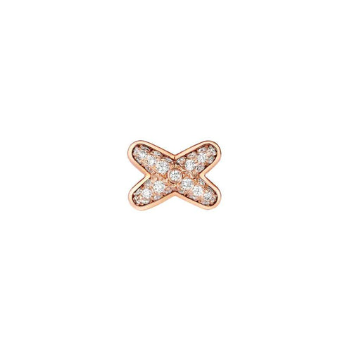 [Zalyn]JEUX DE ROSE GOLD DIAMOND EARRINGS