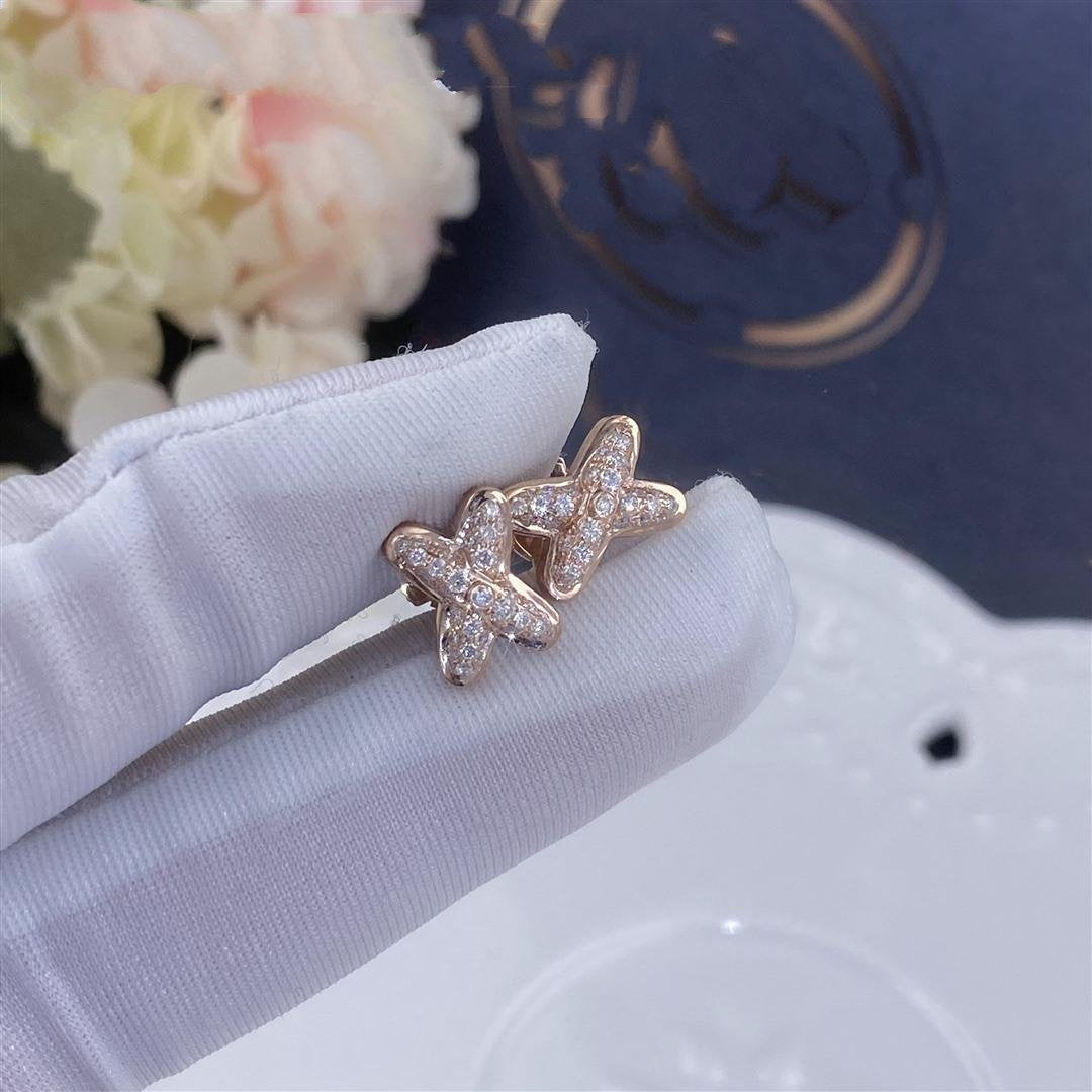 [Zalyn]JEUX DE ROSE GOLD DIAMOND EARRINGS