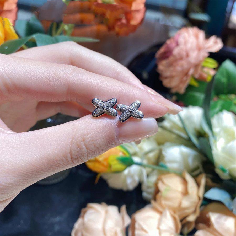 [Zalyn]JEUX DE SILVER DIAMOND EARRINGS