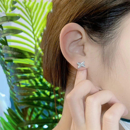 [Zalyn]JEUX DE SILVER DIAMOND EARRINGS