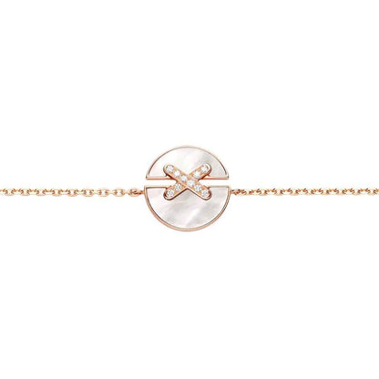 [Zalyn]JEUX DE BRACELET MOP ROSE GOLD DIAMONDS