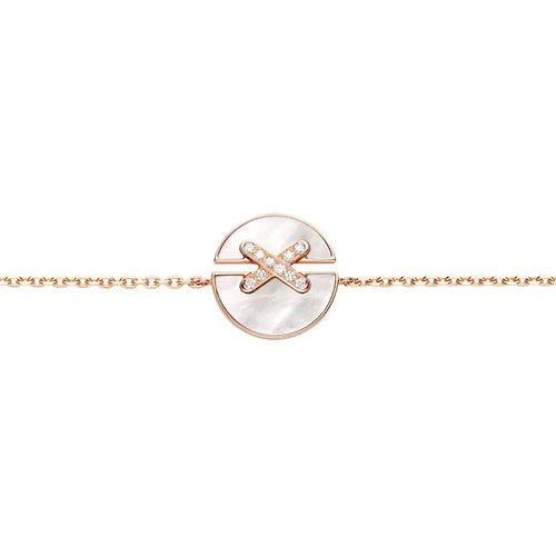 [Zalyn]JEUX DE BRACELET MOP ROSE GOLD DIAMONDS