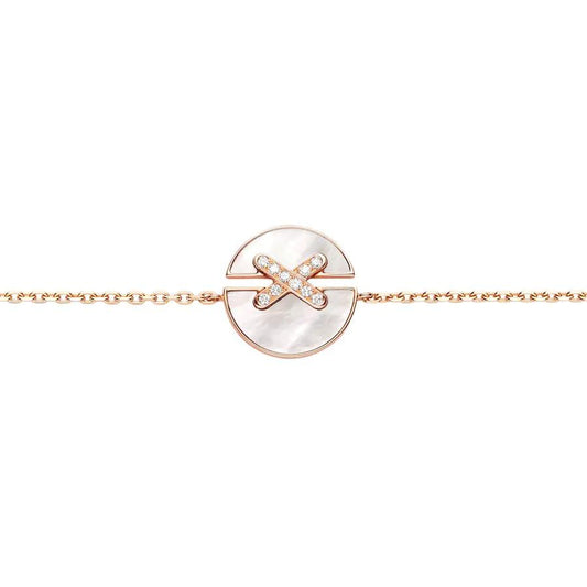 [Zalyn]JEUX DE BRACELET MOP ROSE GOLD DIAMONDS