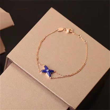 [Zalyn]Hollow Design Four-Leaf Clover Flower Shape Ring