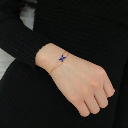 [Zalyn]Hollow Design Four-Leaf Clover Flower Shape Ring